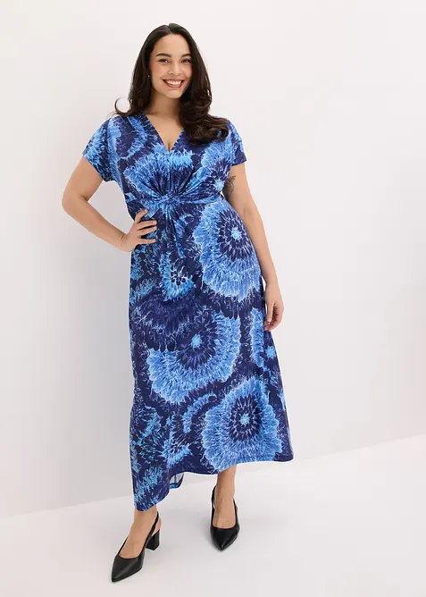 Robe longue en jersey imprim&eacute;, bonprix