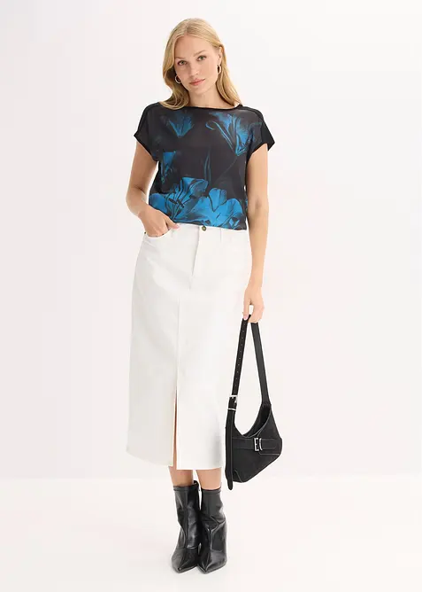 T-shirt imprim&eacute; en mati&egrave;re douce, bonprix