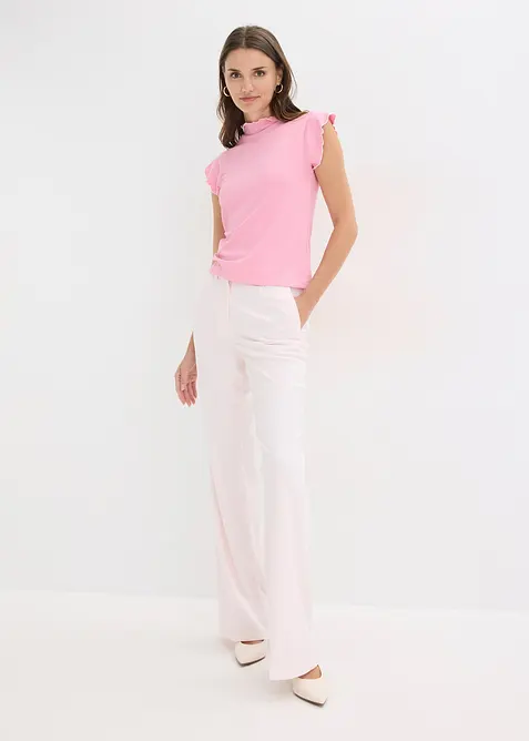 T-shirt c&ocirc;tel&eacute; en viscose extensible, bonprix