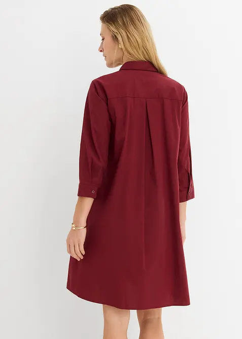 Robe-chemise en popeline solide, bonprix