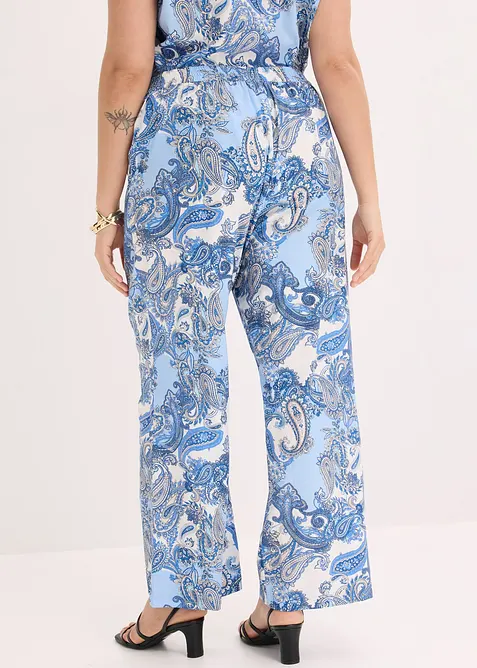 Pantalon imprim&eacute; en viscose fluide, bonprix