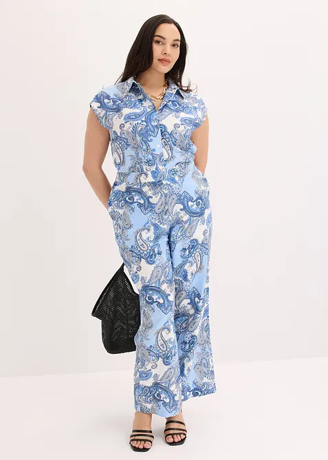 Pantalon imprim&eacute; en viscose fluide, bonprix