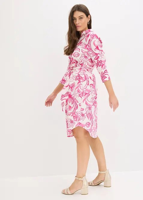 Robe-chemise en coton m&eacute;lang&eacute;, bonprix