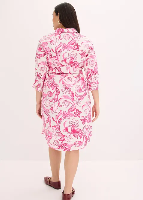 Robe-chemise en coton m&eacute;lang&eacute;, bonprix