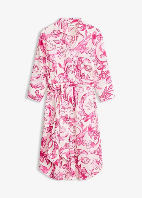 Robe-chemise en coton m&eacute;lang&eacute;, bonprix