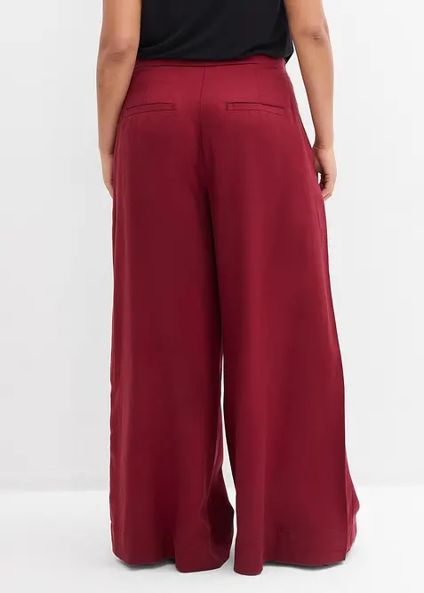 Pantalon &agrave; pinces en lyocell fluide, bonprix