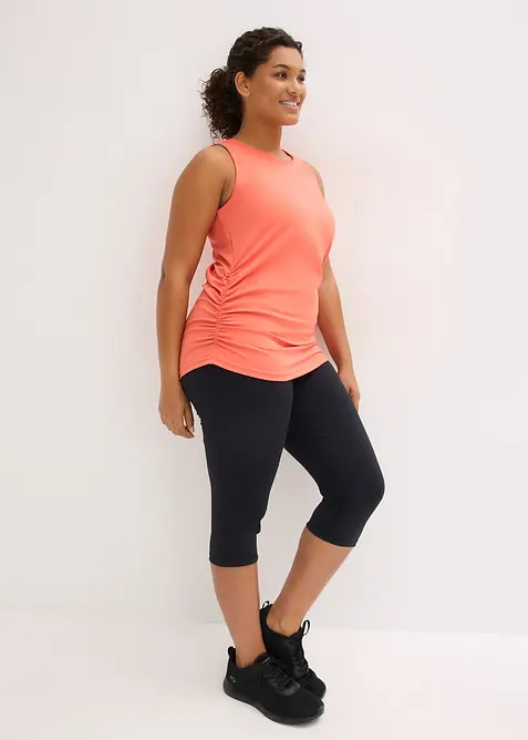 Top de sport &agrave; fronces, s&eacute;chage rapide, bonprix