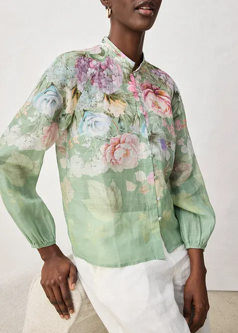 Tunique-blouse en ramie rafra&icirc;chissante, bonprix