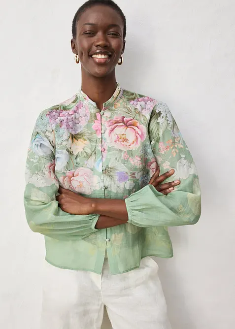 Tunique-blouse en ramie rafra&icirc;chissante, bonprix