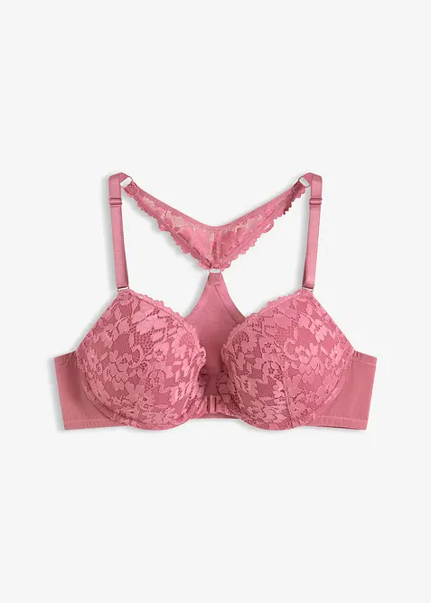 Soutien-gorge &agrave; coques en dentelle, fermeture devant, bonprix
