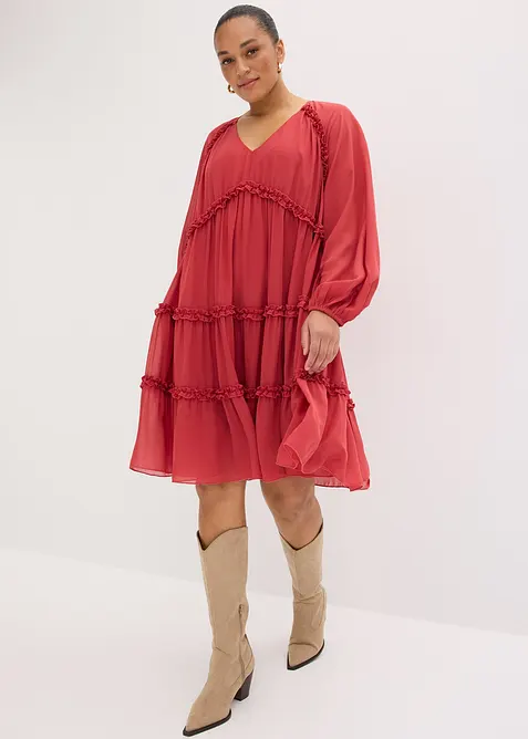 Robe-tunique en mousseline textur&eacute;e, bonprix