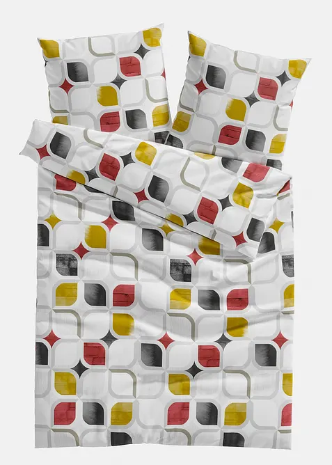 Parure de lit en coton m&eacute;lang&eacute;, bonprix