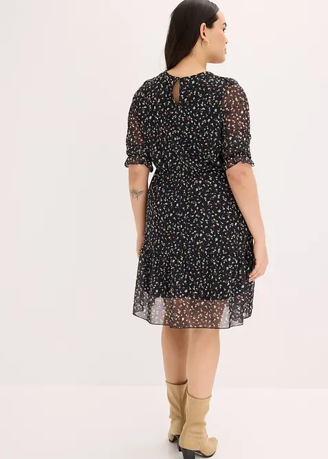 Robe en jersey et mesh fin, bonprix