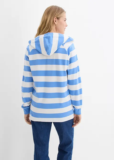 T-shirt manches longues &agrave; capuche 100% coton, bonprix