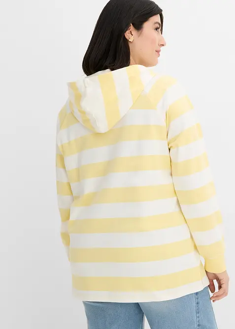 T-shirt manches longues &agrave; capuche 100% coton, bonprix