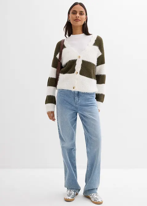 Gilet large en grosse maille, bonprix