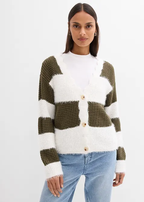 Gilet large en grosse maille, bonprix