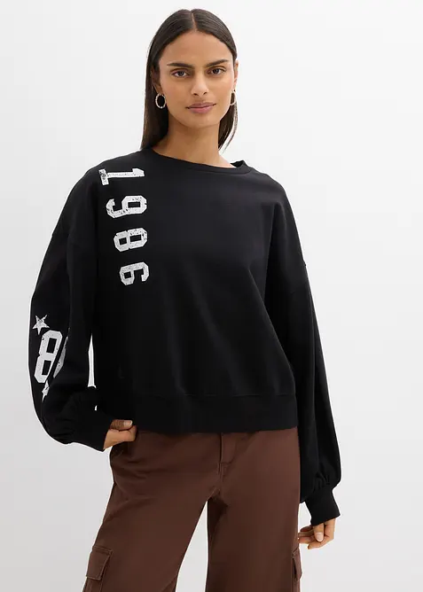 Sweat oversize 100% coton, bonprix