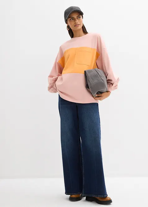 Sweat oversize 100% coton, bonprix