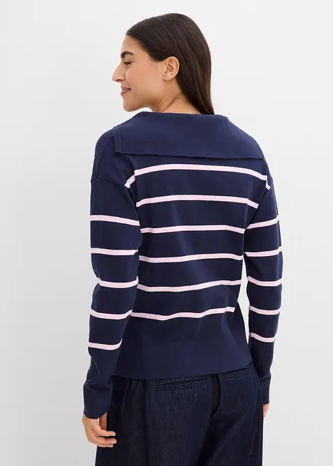 Pull polo en fine maille, bonprix