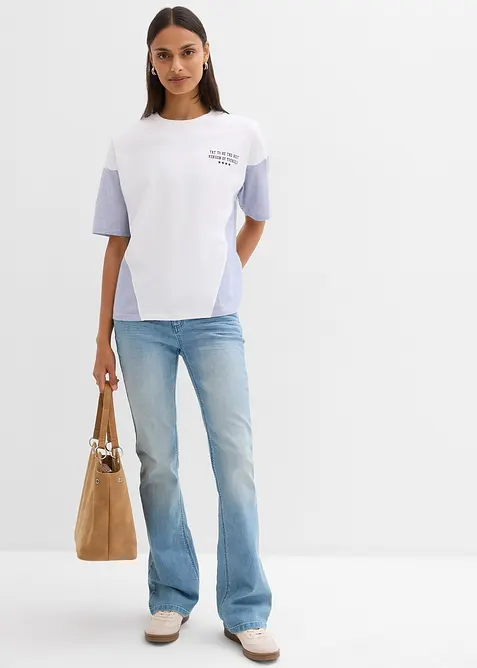 T-shirt oversize en coton extensible, bonprix