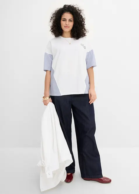 T-shirt oversize en coton extensible, bonprix