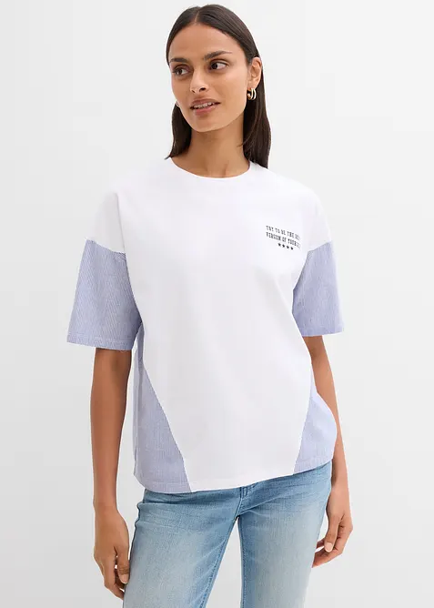 T-shirt oversize en coton extensible, bonprix