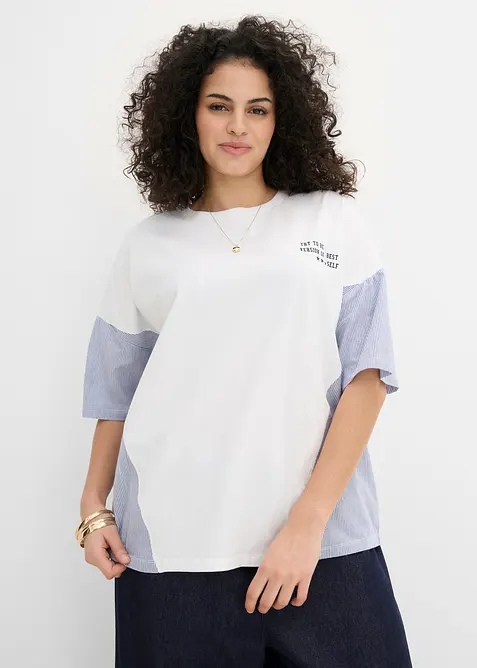 T-shirt oversize en coton extensible, bonprix