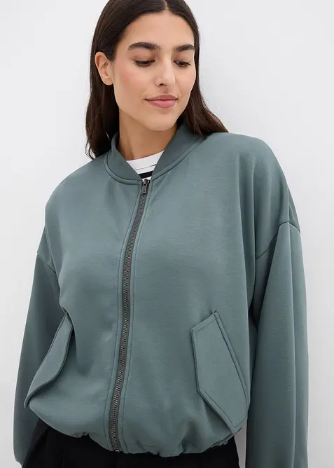Blouson oversize en sweat doux, bonprix