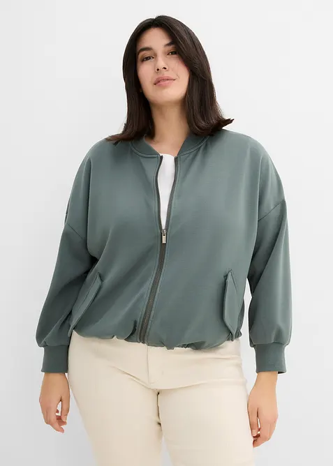 Blouson oversize en sweat doux, bonprix