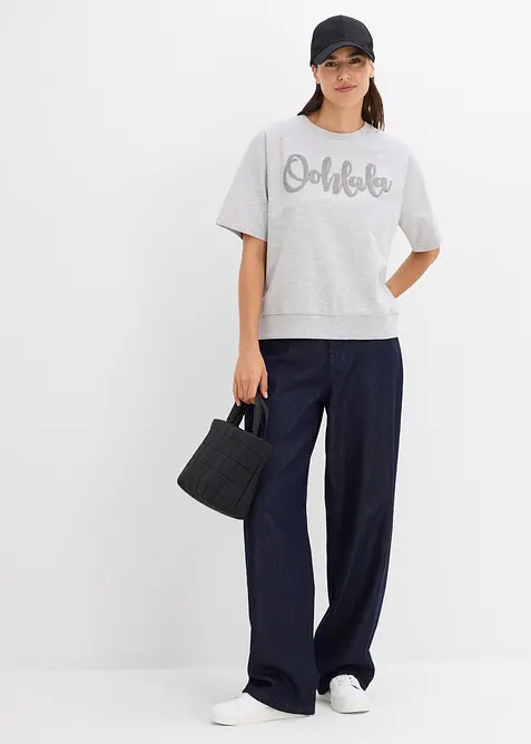 Sweat en coton m&eacute;lang&eacute;, bonprix