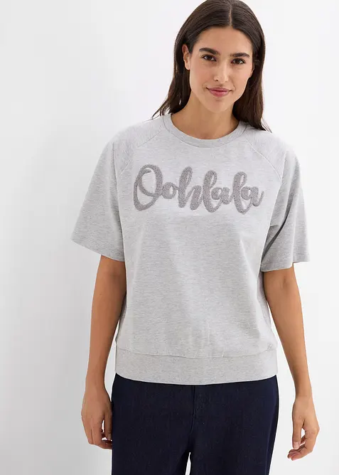 Sweat en coton m&eacute;lang&eacute;, bonprix
