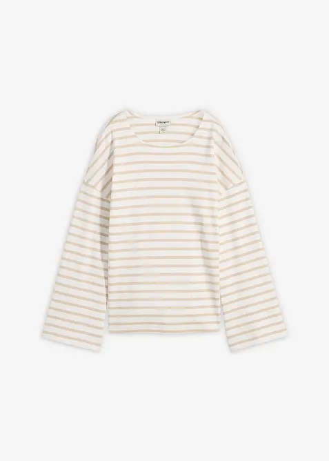 T-shirt manches longues ray&eacute; en coton, bonprix