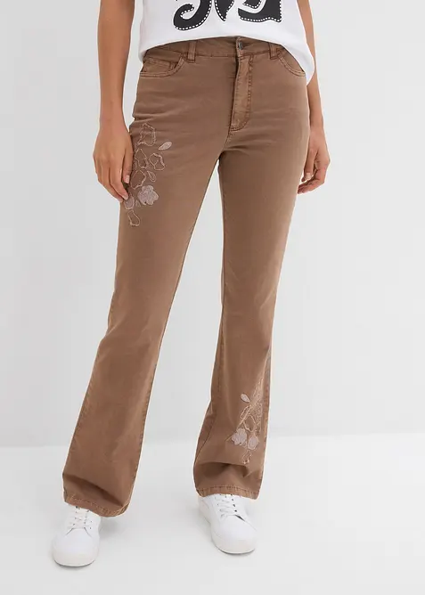 Jean flare taille mi-haute, extensible, bonprix