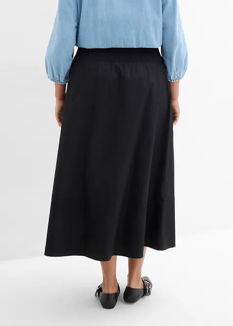 Jupe midi 100% coton, bonprix