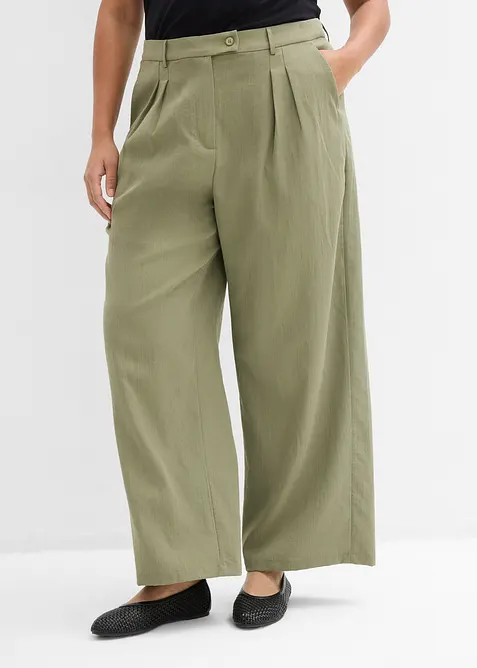Pantalon avec bouton d&eacute;coratif, bonprix