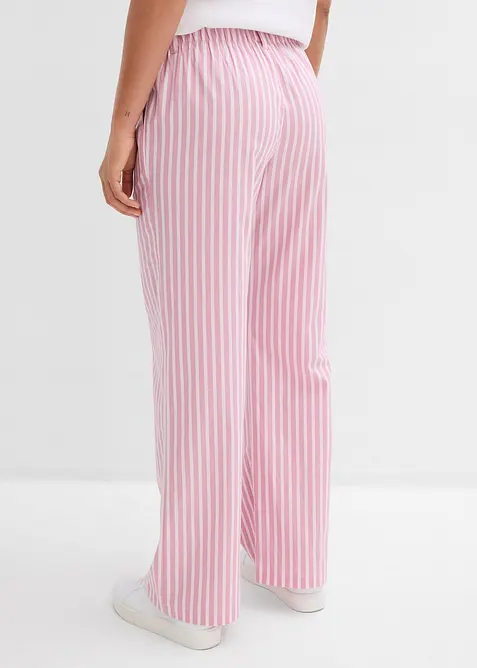 Pantalon palazzo en popeline de coton, bonprix