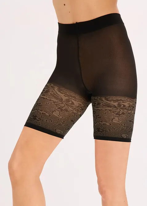 Cycliste anti-frottement avec imprim&eacute; dentelle 110&nbsp;den, bonprix