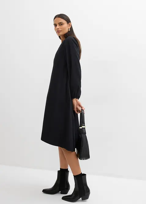 Robe-chemise &agrave; manches ballon, bonprix