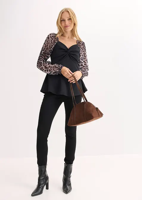 T-shirt &agrave; manches longues en mesh, bonprix