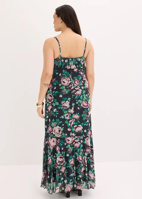 Robe &agrave; bretelles en mesh doux, bonprix