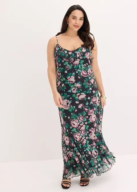 Robe &agrave; bretelles en mesh doux, bonprix