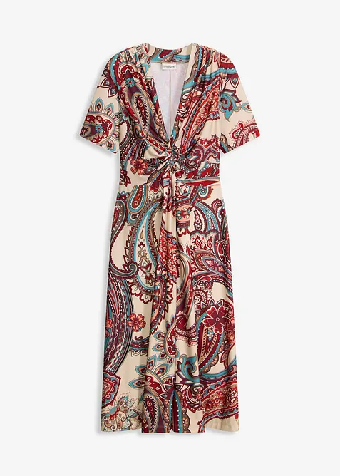 Robe midi pr&egrave;s du corps, style portefeuille, bonprix