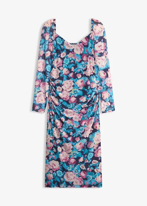 Robe midi en mesh pr&egrave;s du corps, bonprix