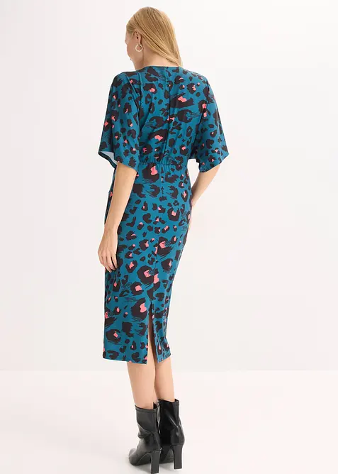 Robe midi en mesh pr&egrave;s du corps, bonprix