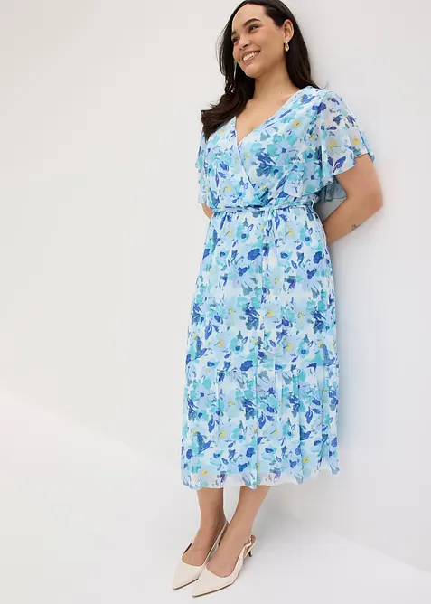 Robe midi en mesh doux, bonprix