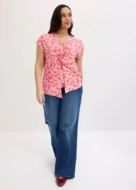 T-shirt avec d&eacute;tail n&oelig;ud, bonprix