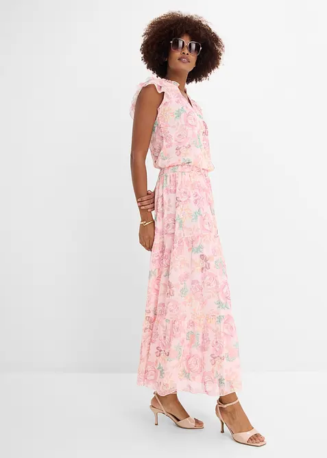 Jupe longue en mesh doux, bonprix