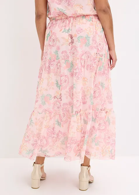 Jupe longue en mesh doux, bonprix