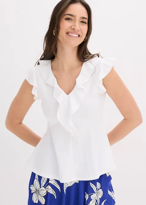 T-shirt &agrave; volants, bonprix